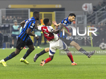 Mehdi Taremi plays during the UEFA Champions League 2024/25 match between FC Internazionale and FC Arsenal in Milano, Italy, on November 6,...