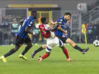 Mehdi Taremi plays during the UEFA Champions League 2024/25 match between FC Internazionale and FC Arsenal in Milano, Italy, on November 6,...