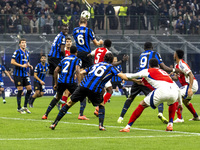 Stefan De Vrij plays during the UEFA Champions League 2024/25 match between FC Internazionale and FC Arsenal in Milano, Italy, on November 6...