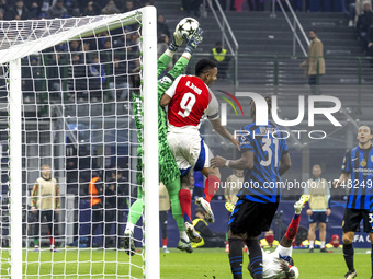 Yann Sommer and Gabriel Jesus are in action during the UEFA Champions League 2024/25 match between FC Internazionale and FC Arsenal in Milan...