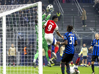 Yann Sommer and Gabriel Jesus are in action during the UEFA Champions League 2024/25 match between FC Internazionale and FC Arsenal in Milan...