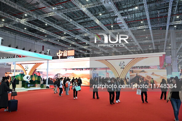 A corner of the China Pavilion at the 7th China International Import Expo in Shanghai, China, on November 6, 2024. 