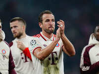 Harry Kane of Bayern Munich  gestures after the Champions League Round 4 match between Bayern Munich v Benfica at the Allianz arena, Munich,...