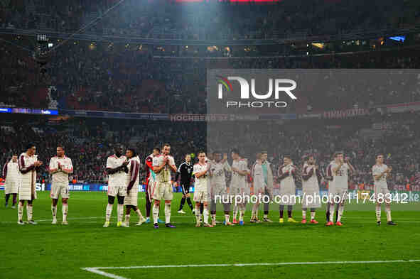  Bayern Munich team  during the Champions League Round 4 match between Bayern Munich v Benfica at the Allianz arena, Munich, Germany, on Nov...