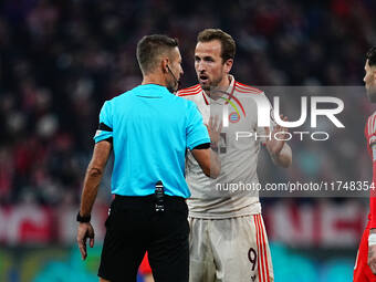 Harry Kane of Bayern Munich  gestures during the Champions League Round 4 match between Bayern Munich v Benfica at the Allianz arena, Munich...