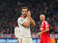 Harry Kane of Bayern Munich  gestures during the Champions League Round 4 match between Bayern Munich v Benfica at the Allianz arena, Munich...