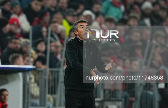 Bruno Lage of Benfica  gestures during the Champions League Round 4 match between Bayern Munich v Benfica at the Allianz arena, Munich, Germ...