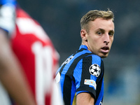 Davide Frattesi of FC Internazionale looks on during the UEFA Champions League 2024/25 League Phase MD4 match between FC Internazionale and...