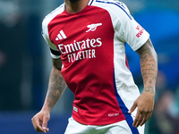 Gabriel Jesus of Arsenal looks on during the UEFA Champions League 2024/25 League Phase MD4 match between FC Internazionale and Arsenal at S...