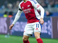 Gabriel Martinelli of Arsenal during the UEFA Champions League 2024/25 League Phase MD4 match between FC Internazionale and Arsenal at Stadi...