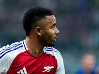 Gabriel Jesus of Arsenal looks on during the UEFA Champions League 2024/25 League Phase MD4 match between FC Internazionale and Arsenal at S...