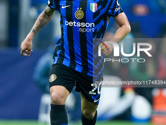 Hakan Calhanoglu of FC Internazionale during the UEFA Champions League 2024/25 League Phase MD4 match between FC Internazionale and Arsenal...