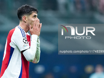 Kai Havertz of Arsenal looks dejected during the UEFA Champions League 2024/25 League Phase MD4 match between FC Internazionale and Arsenal...