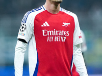 Kai Havertz of Arsenal looks on during the UEFA Champions League 2024/25 League Phase MD4 match between FC Internazionale and Arsenal at Sta...