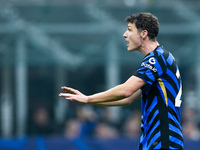 Benjamin Pavard of FC Internazionale reacts during the UEFA Champions League 2024/25 League Phase MD4 match between FC Internazionale and Ar...