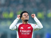 Ethan Nwaneri of Arsenal looks dejected during the UEFA Champions League 2024/25 League Phase MD4 match between FC Internazionale and Arsena...