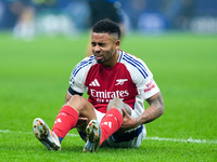 Gabriel Jesus of Arsenal looks dejected at the end of the UEFA Champions League 2024/25 League Phase MD4 match between FC Internazionale and...