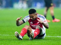 Gabriel Jesus of Arsenal looks dejected at the end of the UEFA Champions League 2024/25 League Phase MD4 match between FC Internazionale and...