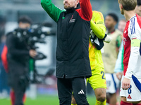 Jorginho of Arsenal greets the fans during the UEFA Champions League 2024/25 League Phase MD4 match between FC Internazionale and Arsenal at...