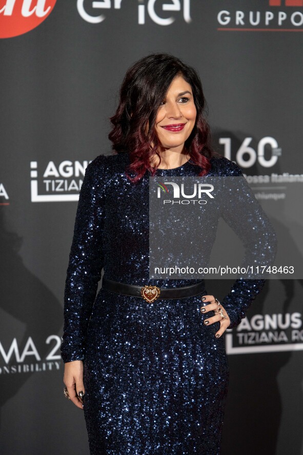 Giusy Ferreri attends the Red Cross Ball in Rome, Italy, on November 6, 2024. 