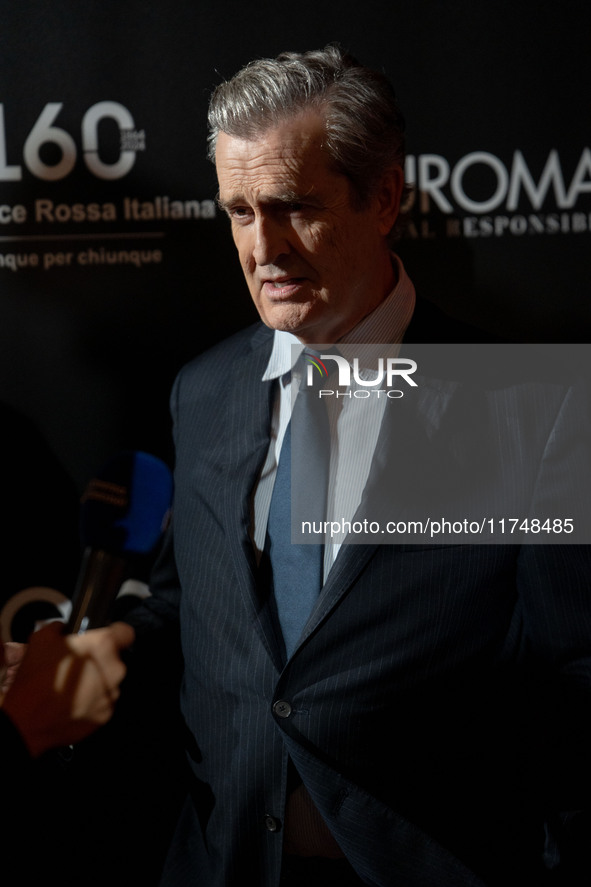 Rupert Everett attends the Red Cross Ball in Rome, Italy, on November 6, 2024. 