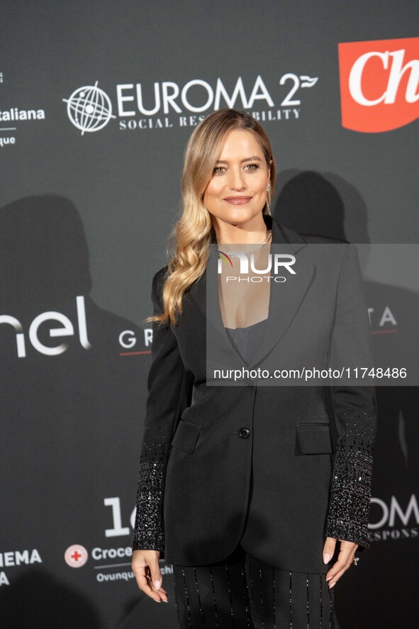 Lola Ponce attends the Red Cross Ball in Rome, Italy, on November 6, 2024. 