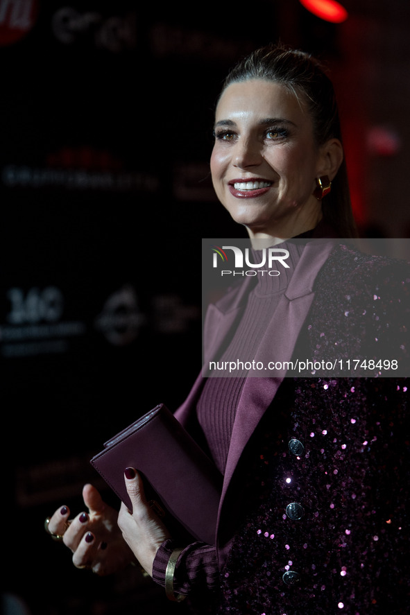 Nicoletta Romanoff attends the Red Cross Ball in Rome, Italy, on November 6, 2024. 