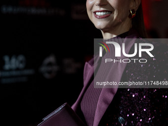 Nicoletta Romanoff attends the Red Cross Ball in Rome, Italy, on November 6, 2024. (