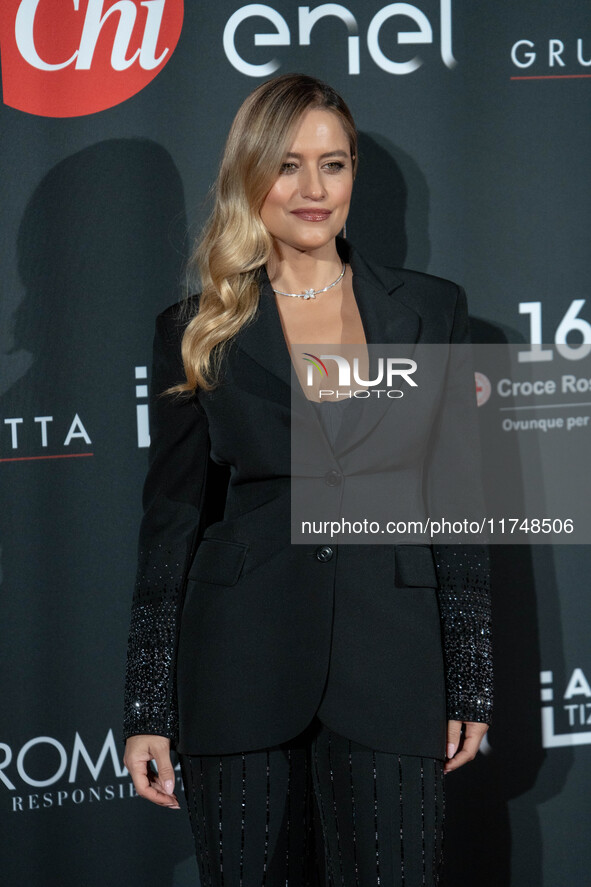 Lola Ponce attends the Red Cross Ball in Rome, Italy, on November 6, 2024. 