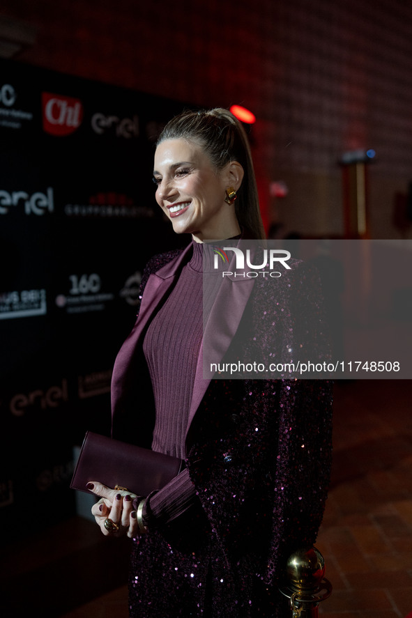 Nicoletta Romanoff attends the Red Cross Ball in Rome, Italy, on November 6, 2024. 