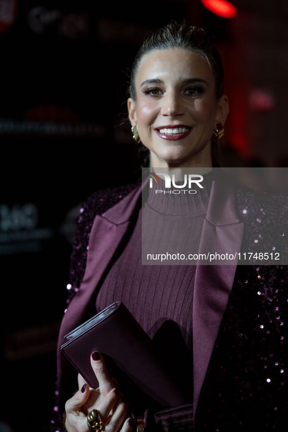 Nicoletta Romanoff attends the Red Cross Ball in Rome, Italy, on November 6, 2024. 