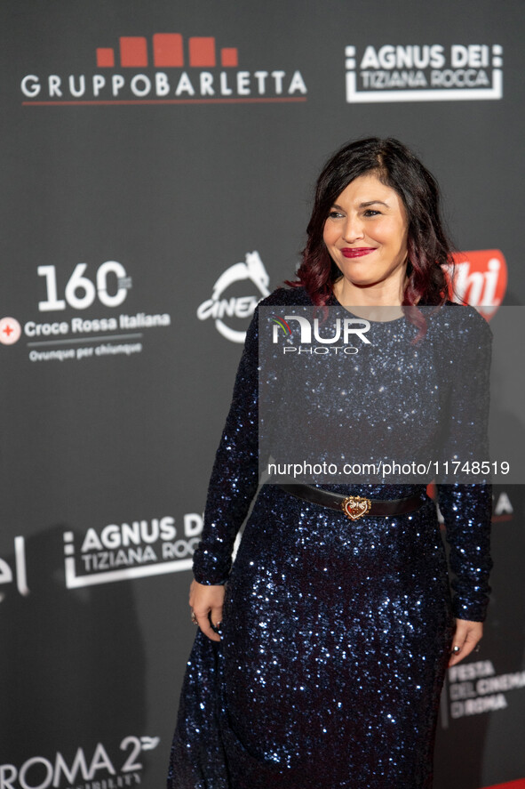 Giusy Ferreri attends the Red Cross Ball in Rome, Italy, on November 6, 2024. 