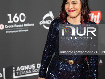 Giusy Ferreri attends the Red Cross Ball in Rome, Italy, on November 6, 2024. (