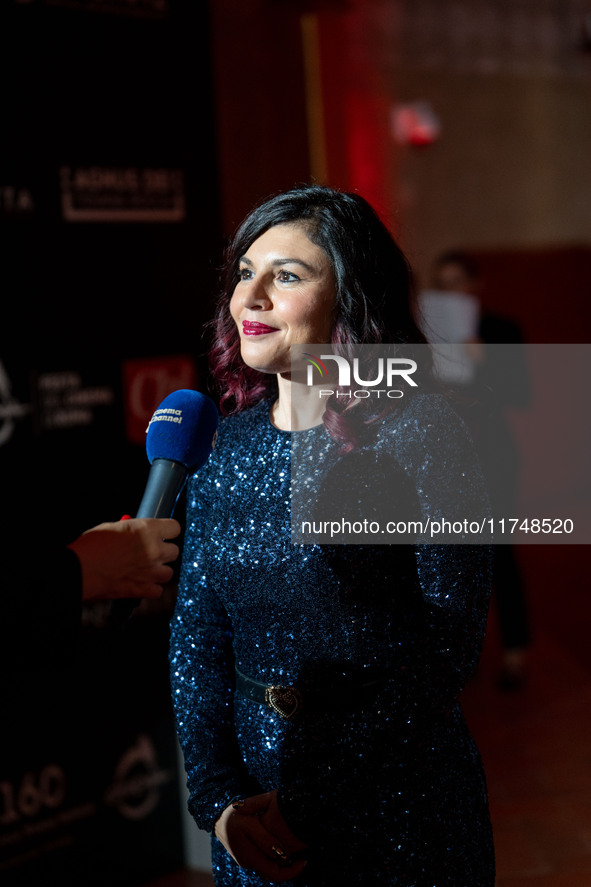 Giusy Ferreri attends the Red Cross Ball in Rome, Italy, on November 6, 2024. 