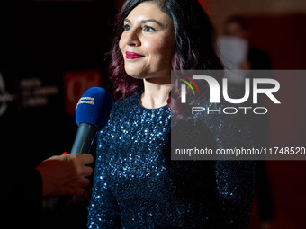 Giusy Ferreri attends the Red Cross Ball in Rome, Italy, on November 6, 2024. (