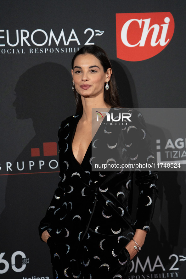 Francesca Chillemi attends the Red Cross Ball in Rome, Italy, on November 6, 2024. 