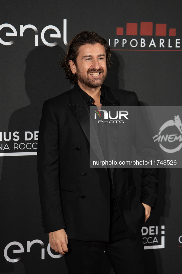 Alessandro Siani attends the Red Cross Ball in Rome, Italy, on November 6, 2024. 