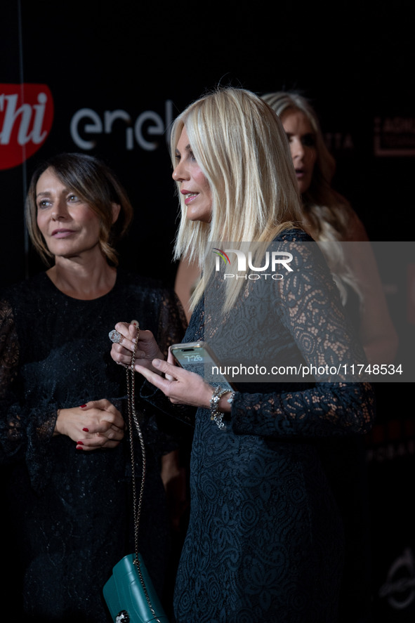 Eleonora Daniele attends the Red Cross Ball in Rome, Italy, on November 6, 2024. 