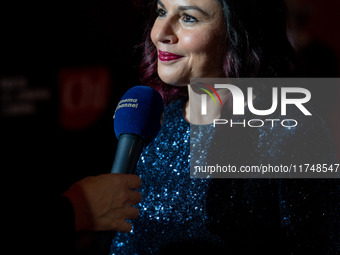 Giusy Ferreri attends the Red Cross Ball in Rome, Italy, on November 6, 2024. (