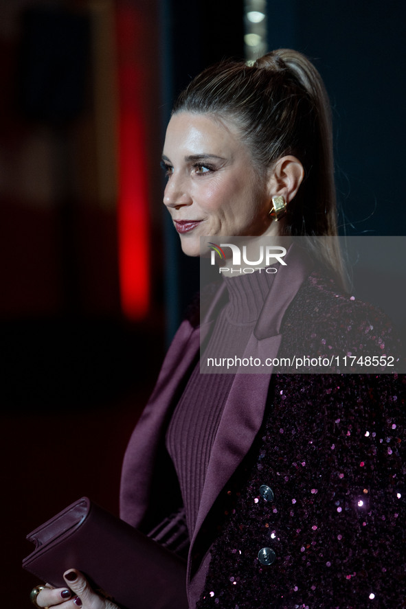 Nicoletta Romanoff attends the Red Cross Ball in Rome, Italy, on November 6, 2024. 