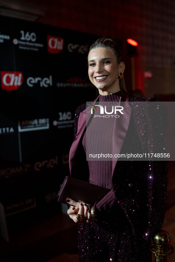 Nicoletta Romanoff attends the Red Cross Ball in Rome, Italy, on November 6, 2024. 