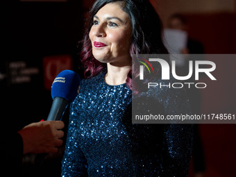 Giusy Ferreri attends the Red Cross Ball in Rome, Italy, on November 6, 2024. (