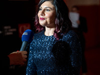 Giusy Ferreri attends the Red Cross Ball in Rome, Italy, on November 6, 2024. (