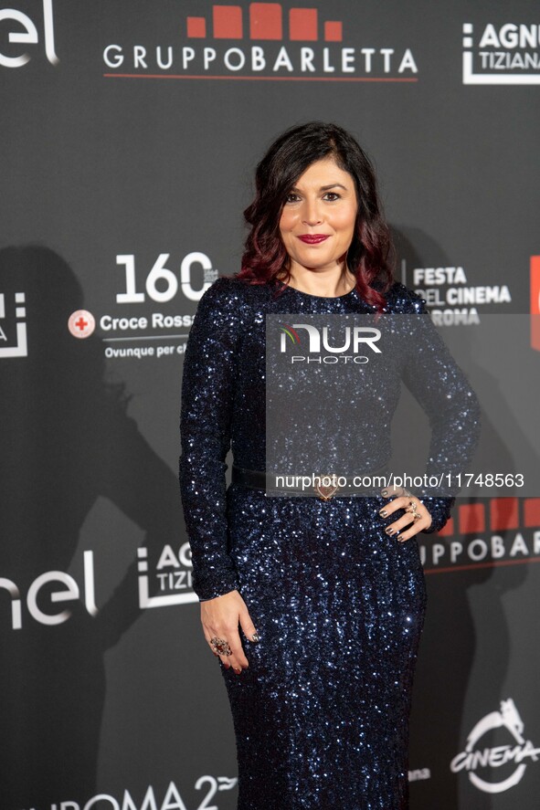 Giusy Ferreri attends the Red Cross Ball in Rome, Italy, on November 6, 2024. 