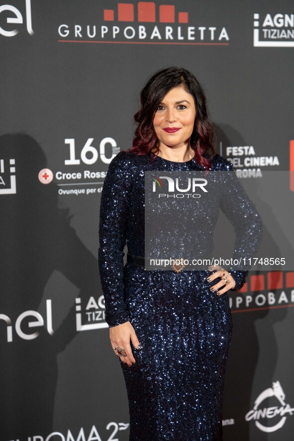 Giusy Ferreri attends the Red Cross Ball in Rome, Italy, on November 6, 2024. 