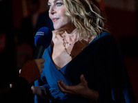 Claudia Gerini attends the Red Cross Ball in Rome, Italy, on November 6, 2024. (