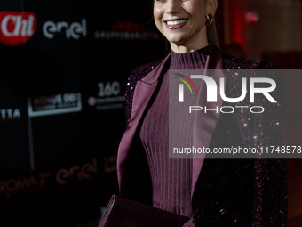 Nicoletta Romanoff attends the Red Cross Ball in Rome, Italy, on November 6, 2024. (