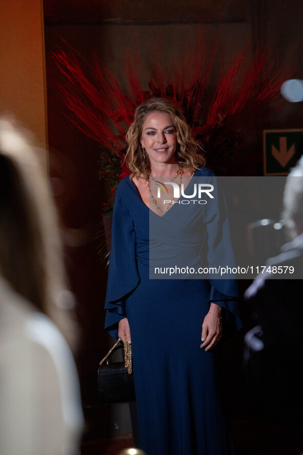 Claudia Gerini attends the Red Cross Ball in Rome, Italy, on November 6, 2024. 