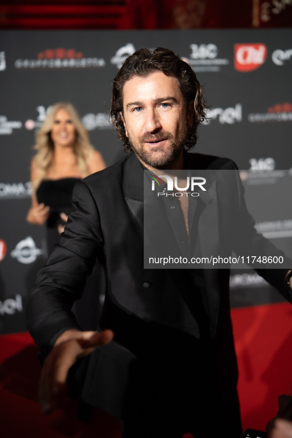 Alessandro Siani attends the Red Cross Ball in Rome, Italy, on November 6, 2024. 