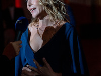 Claudia Gerini attends the Red Cross Ball in Rome, Italy, on November 6, 2024. (